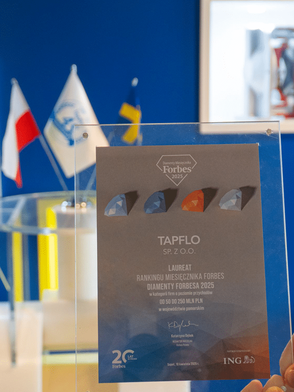 Tapflo awarded with the Forbes Magazine Diamond!