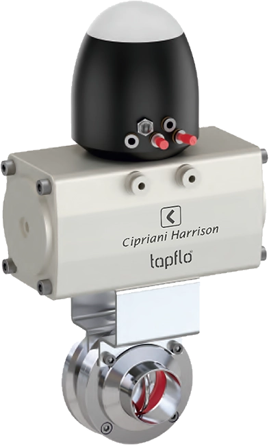 Hygienic pneumatic butterfly valves Cipriani Harrison