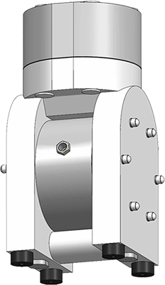 Tapflo Diaphragm Pump with built-in Tapflo DTK Pulsation Dampener