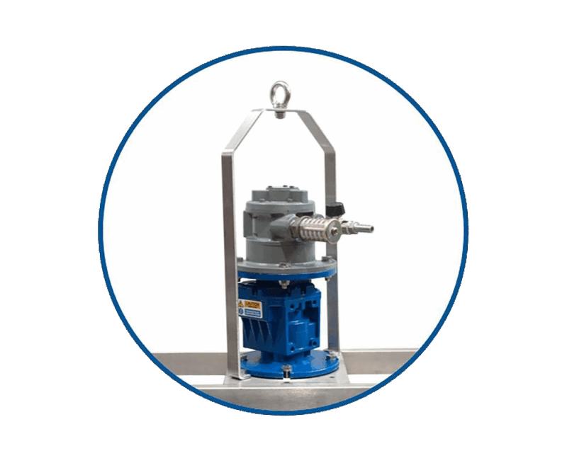 Mischer IBC Druckluftmotor Getriebe