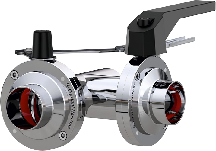 Hygienic three-way butterfly valves Cipriani Harrison