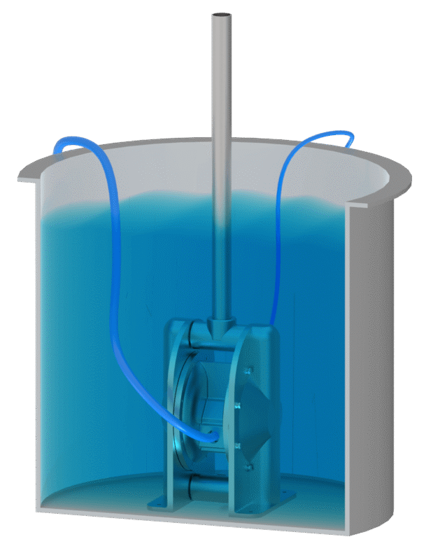 Submersible diaphragm pumps