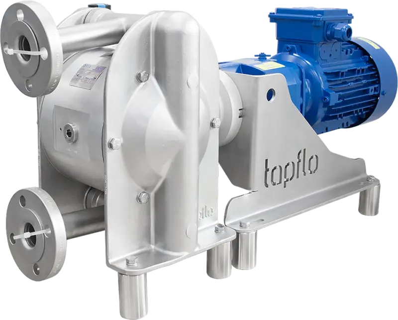 Tapflo elektriske pumper med metalmembran og integrerede flanger
