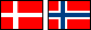flag Danmark, Norge