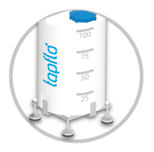 Tapflo Tank Units. Main elements. Scale in liters