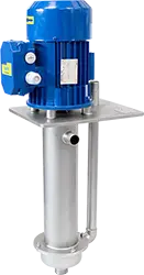vertical centrifugal pump for chemical regeneration and filtration