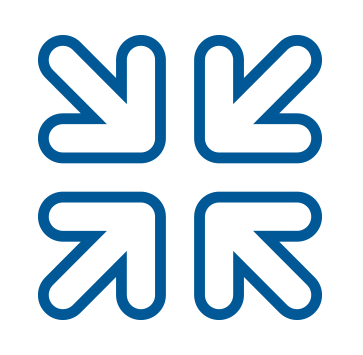 Compact design / small footprint icon