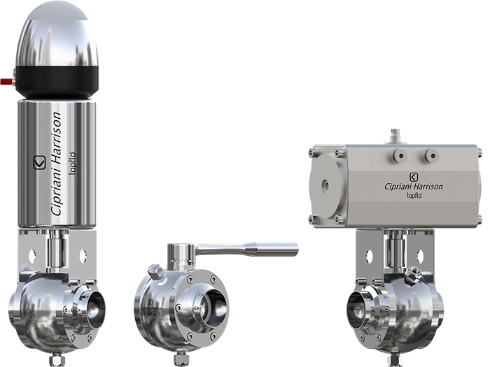 Hygienic pneumatic ball valves Ciprian Harrison seria 52. Overview