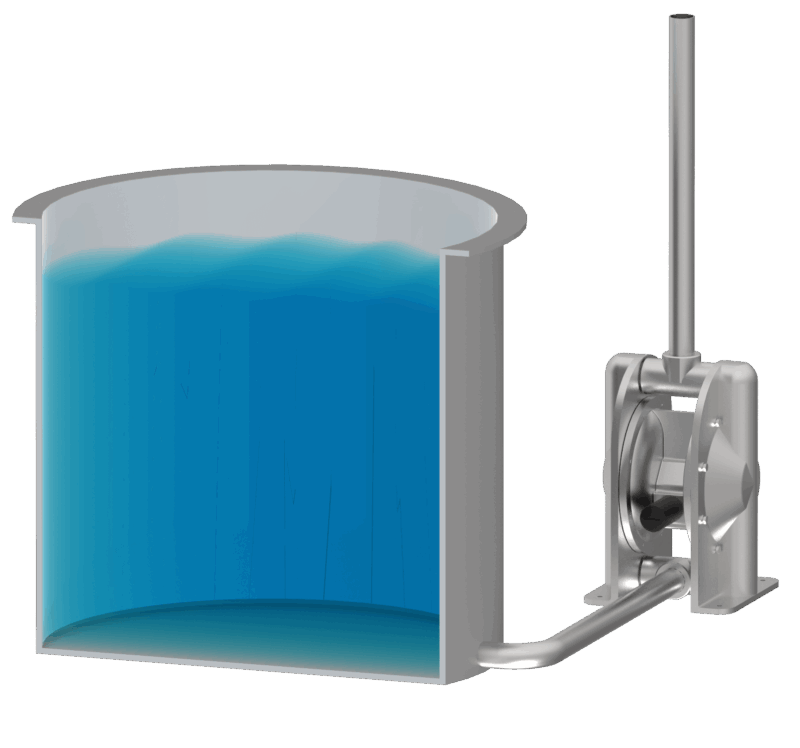 Diaphragm pumps operating under positive inlet pressure