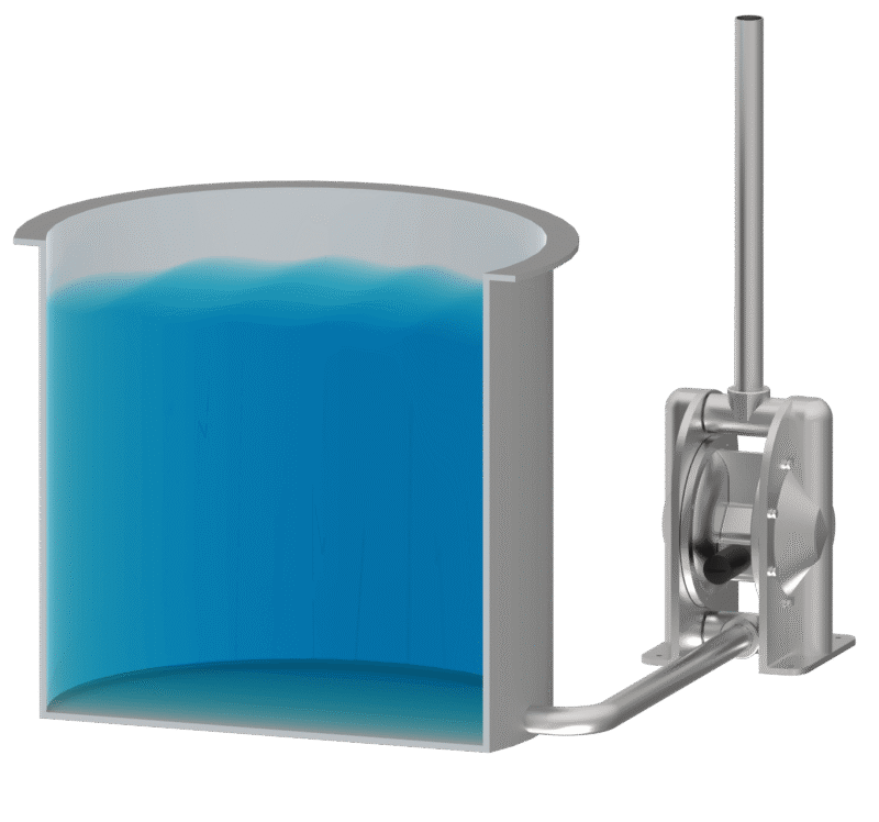 Diaphragm pumps operating under positive inlet pressure