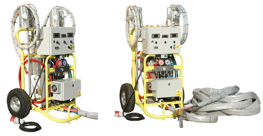 Diaphragm pumps for spraying machines