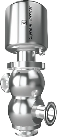 Aseptic single seat shut-off and distribution valves Cipriani Harrison