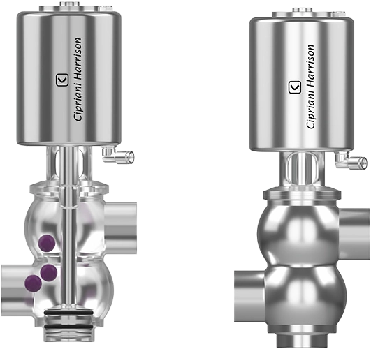 Operating principle of shut off and-distribution valves Cipriani Harrison