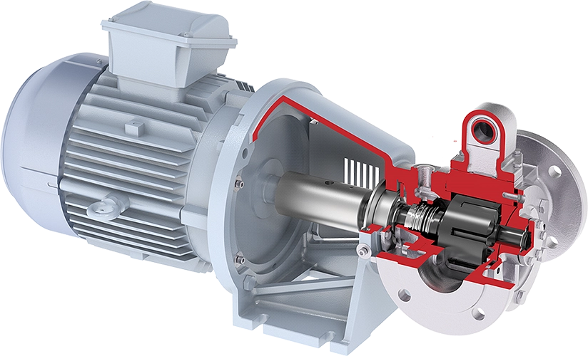 Pompa zębata schemat