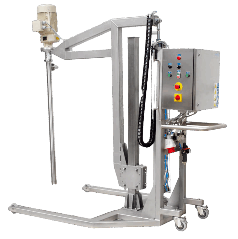 HVS Flexi system designed to unload both drums and IBC containers
