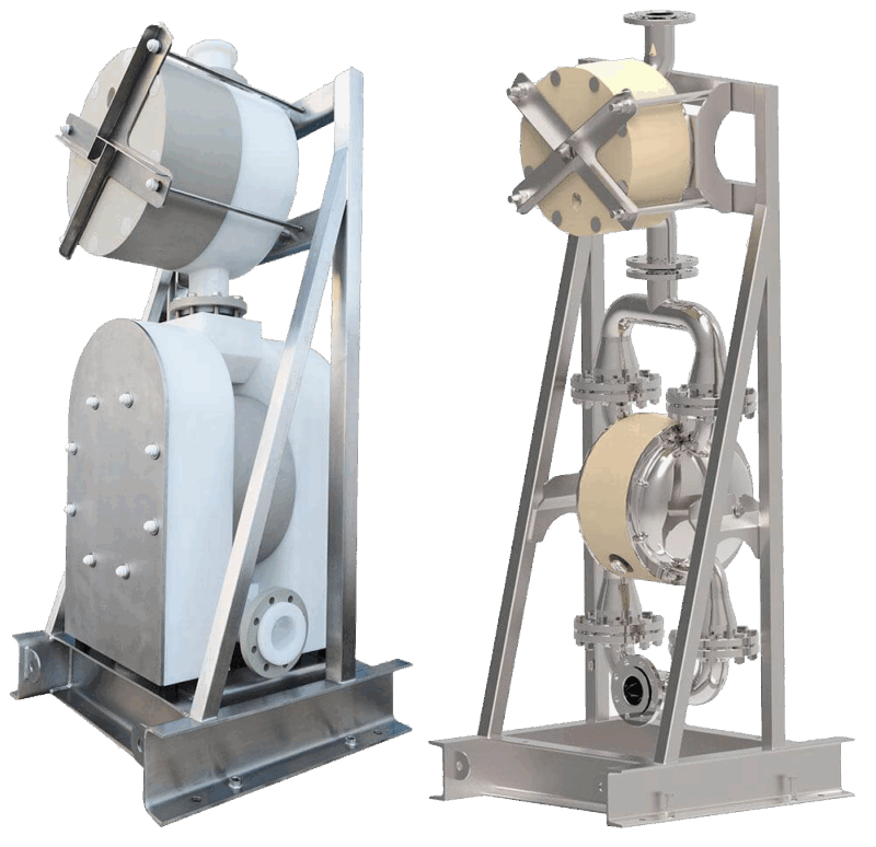 T800+DT800 & T820+DT820: built on one support frame with footprint reduced to less than 0,6 m2!