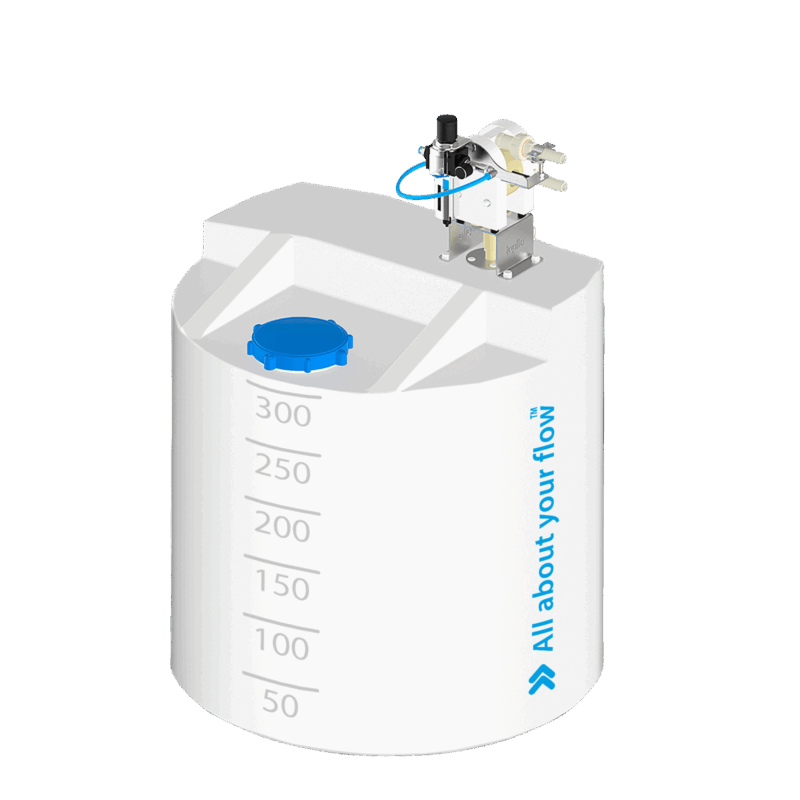 300 liters tank. TR20 pump (up to 24 l/min)