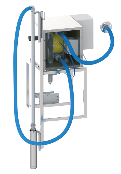Tapflo SKID. Örnek çözümler. IBC konteyner boşaltma ünitesi