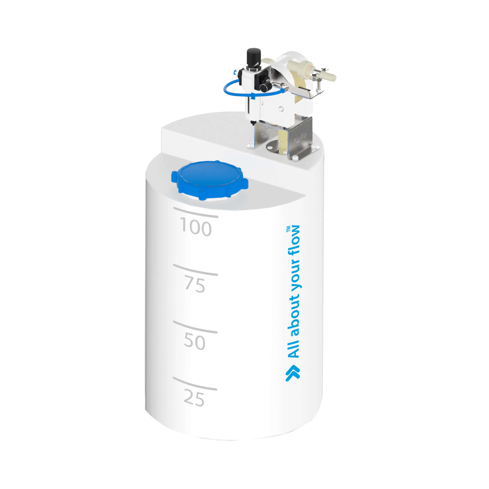 500 liters tank. T50 pump (up to 60 l/min)