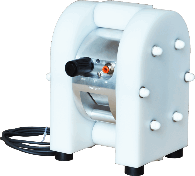 Intelligent pneumatic diaphragm pumps. Plastic pumps.