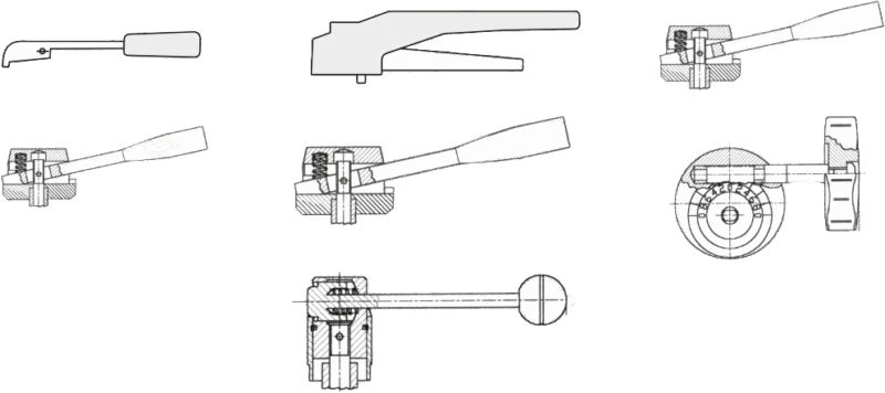Handles for butterfly valves CHV
