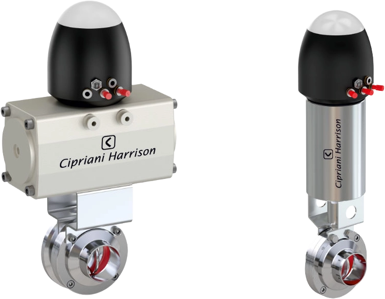 Hygienic pneumatic butterfly valves Cipriani Harrison
